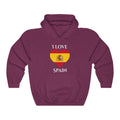 Spain Heart Flag Hoodie Sweatshirt 2 - Unisex