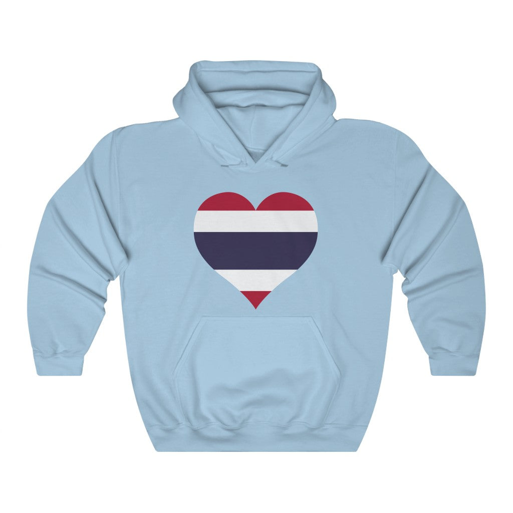 Thailand Heart Flag Hoodie Sweatshirt - Unisex