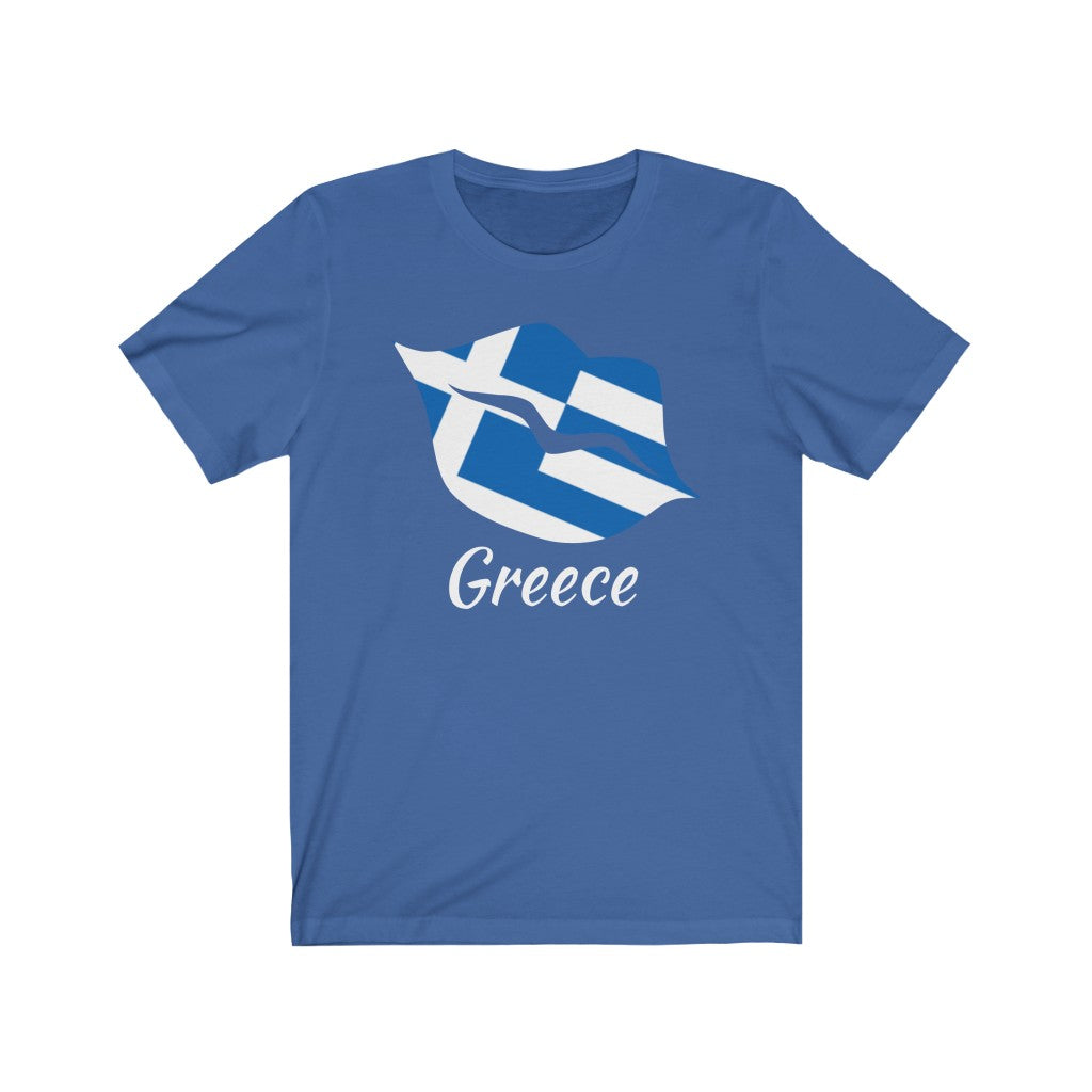 Greece Lips Flag Premium Tee 2 - Unisex
