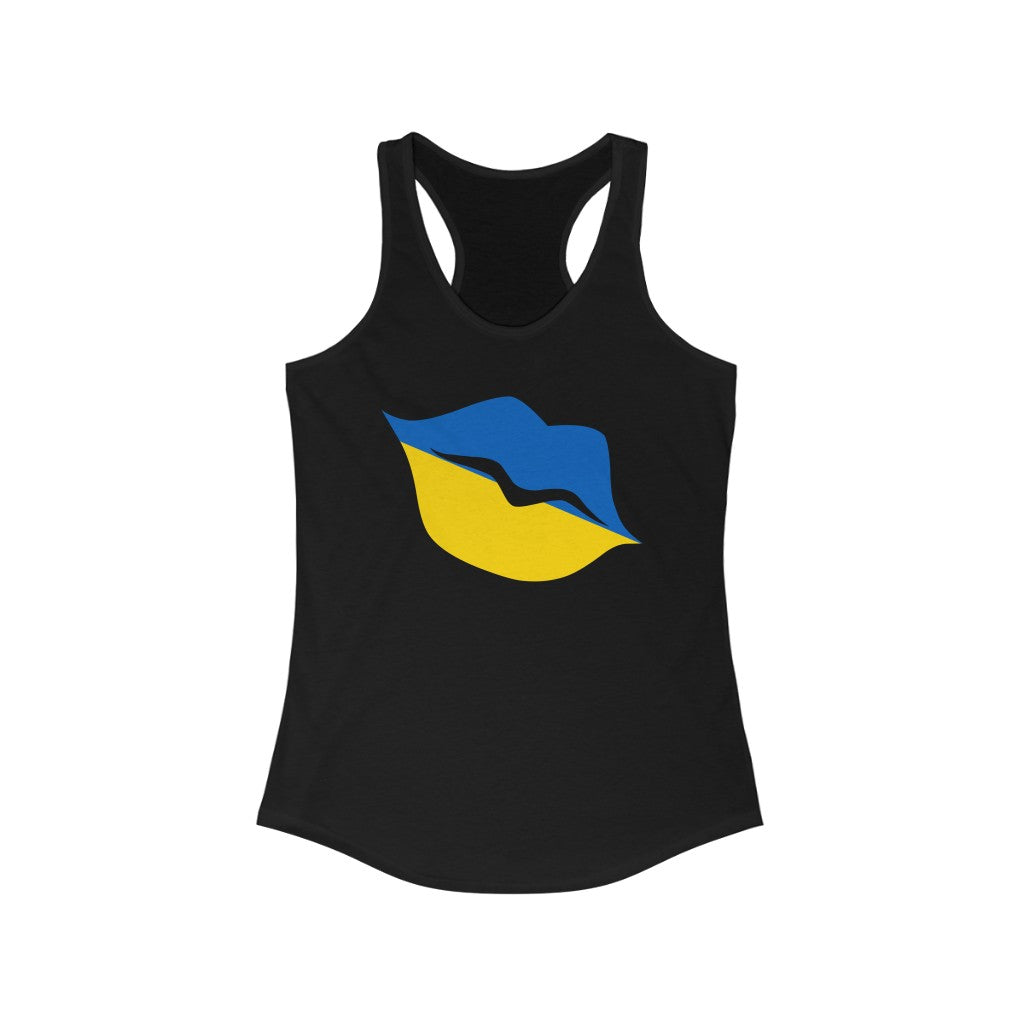 Ukraine Lips Flag Tank - Women