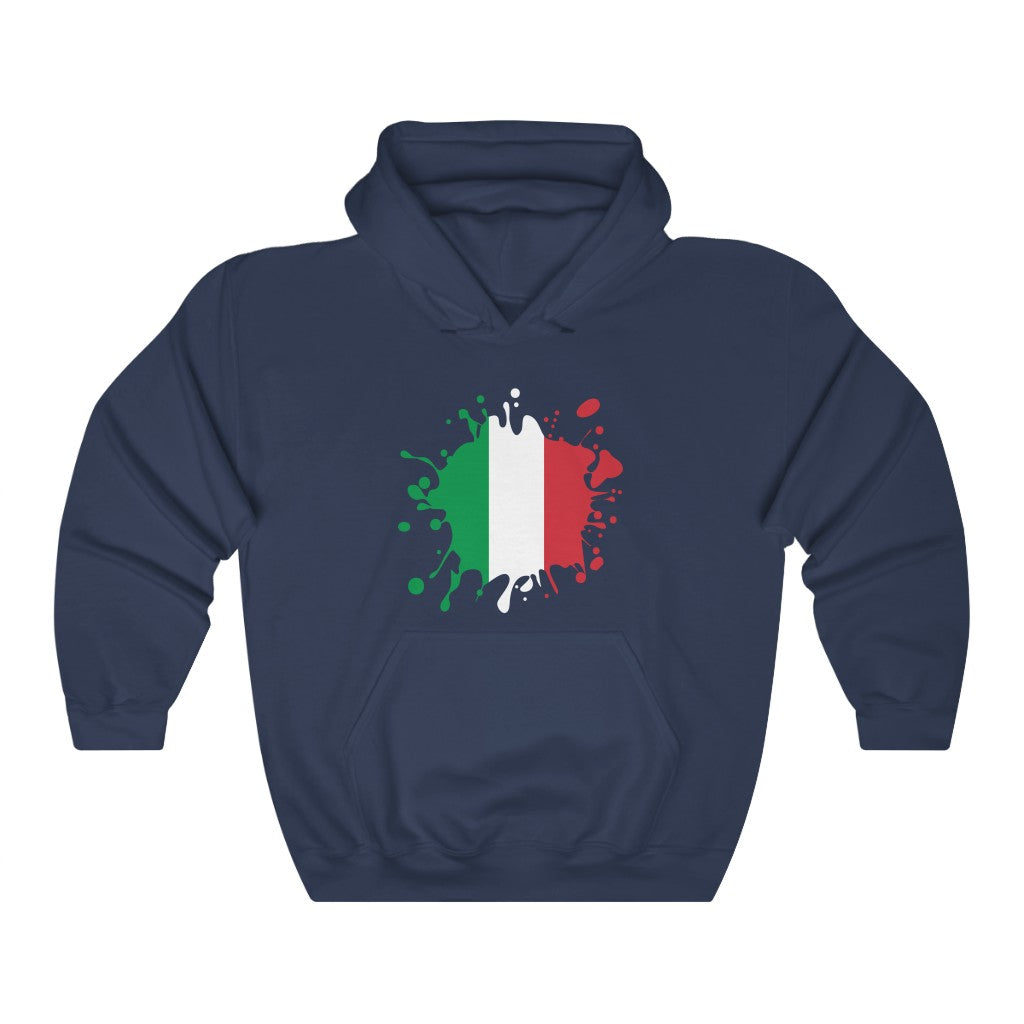 Italy Splat Flag Hoodie Sweatshirt - Unisex