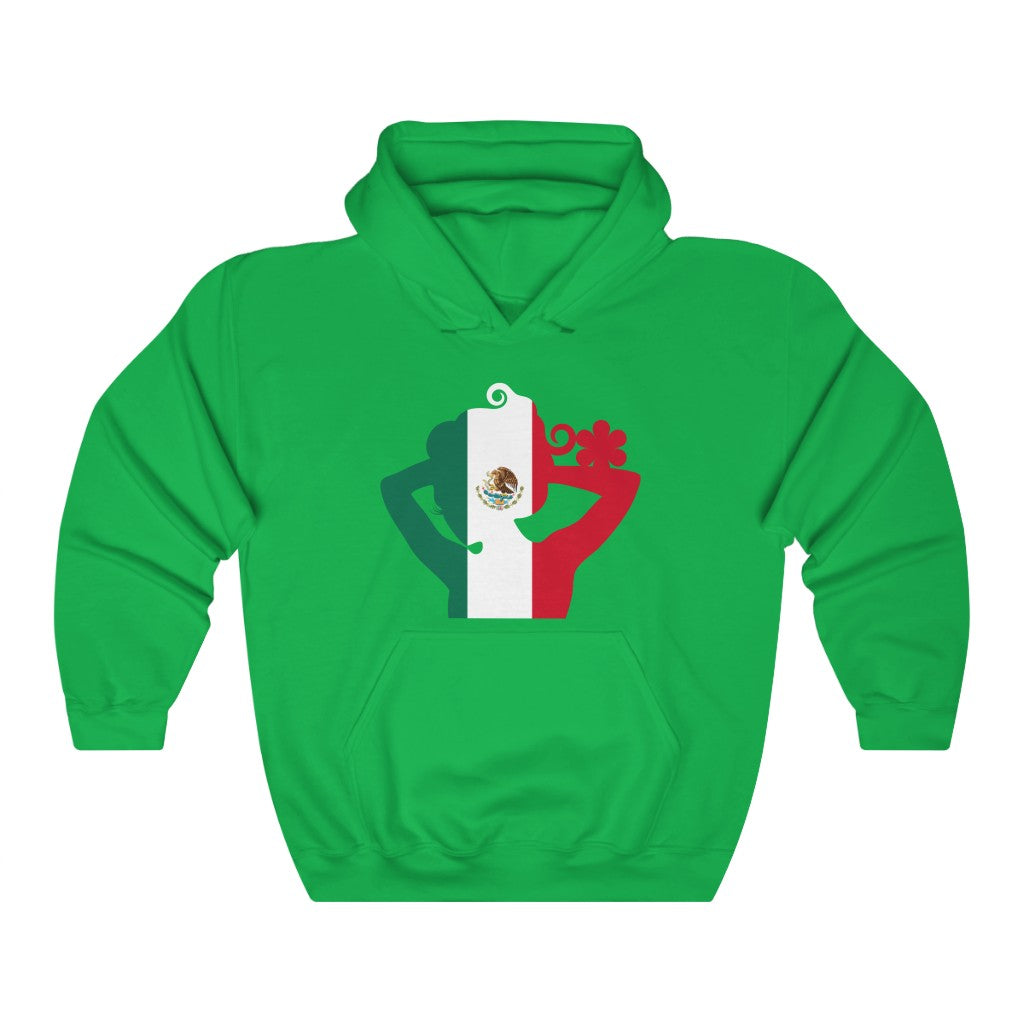 Mexico Lady Flag Hoodie Sweatshirt - Unisex