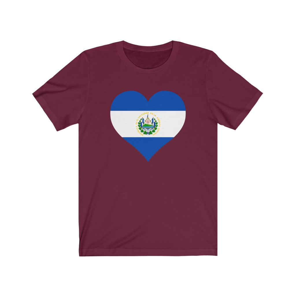 El Salvador Heart Flag Premium Tee - Unisex