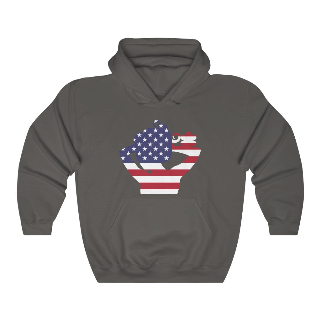 United States of America Lady Flag Hoodie Sweatshirt - Unisex