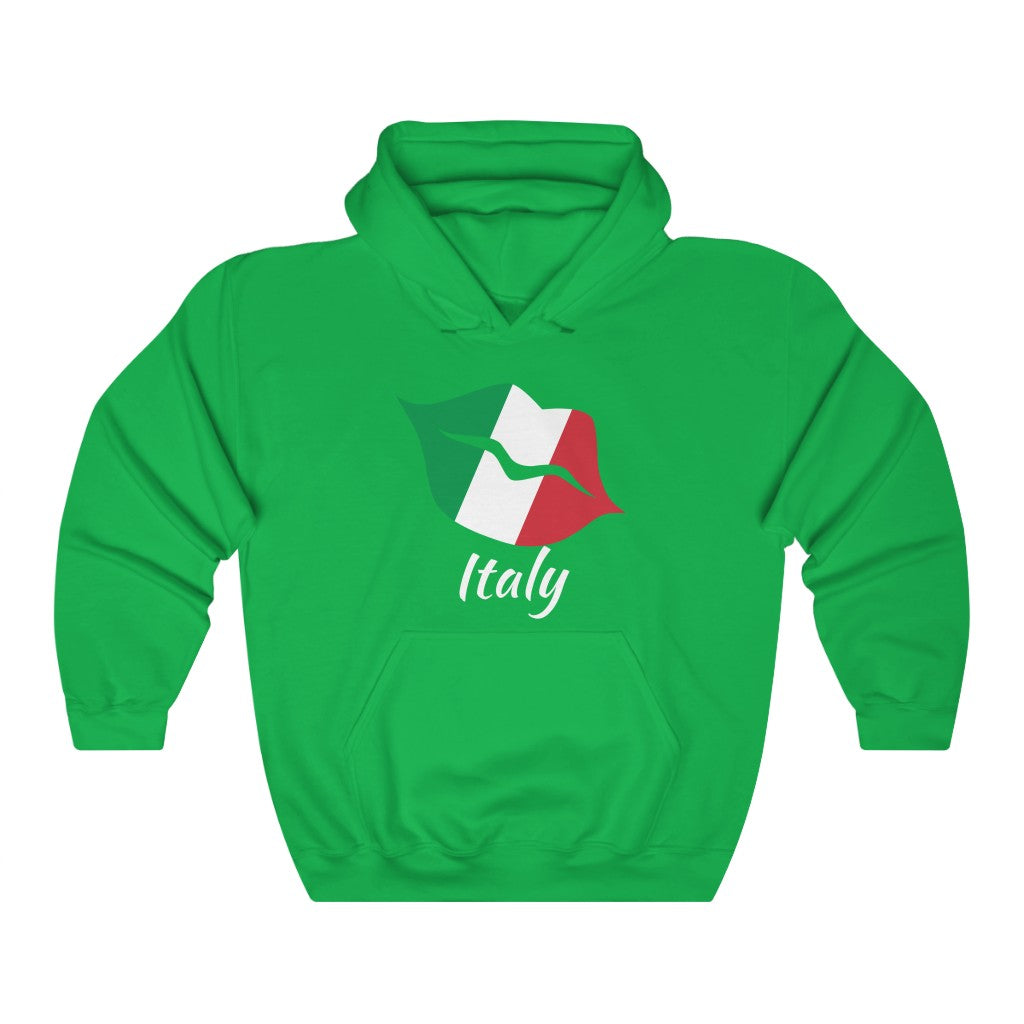 Italy Lips Flag Hoodie Sweatshirt 2 - Unisex