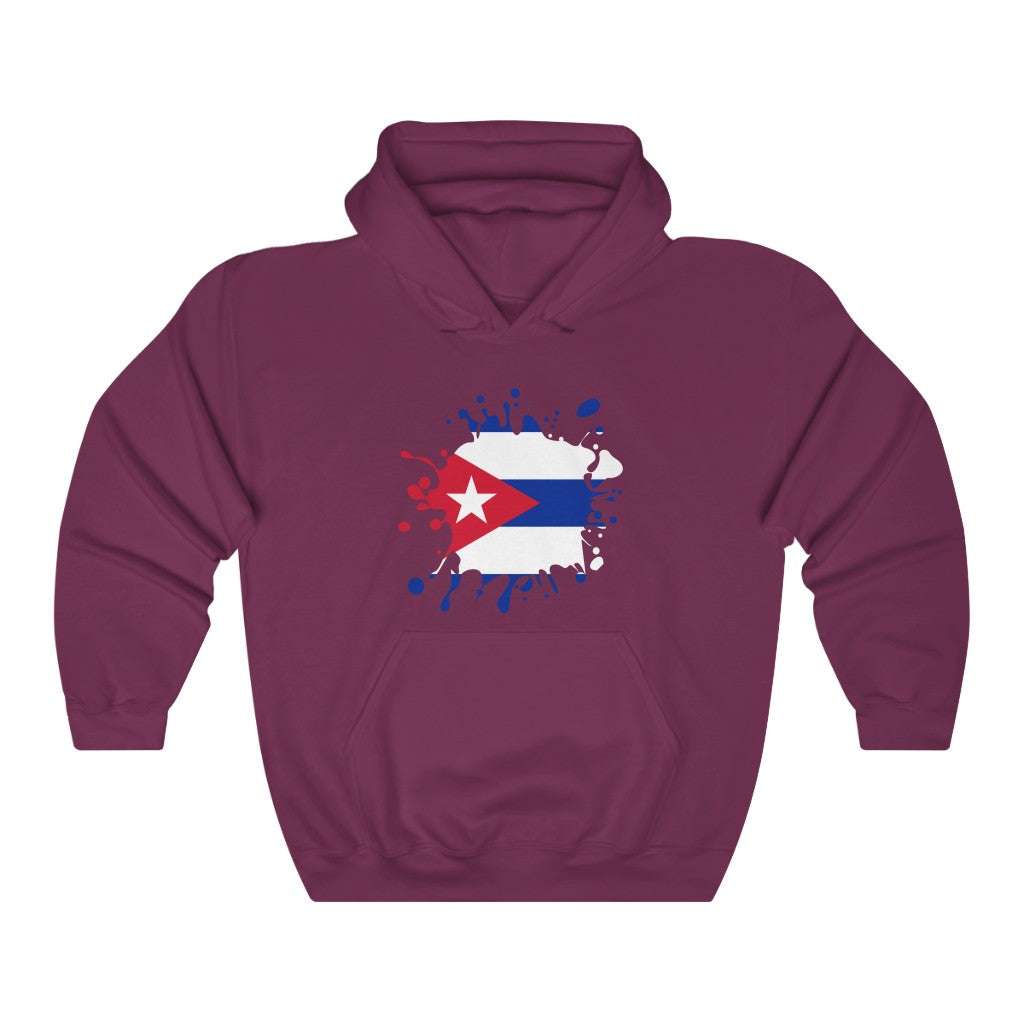 Cuba Splat Flag Hoodie Sweatshirt - Unisex
