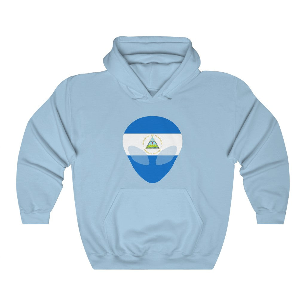 Nicaragua Alien Flag Hoodie Sweatshirt - Unisex