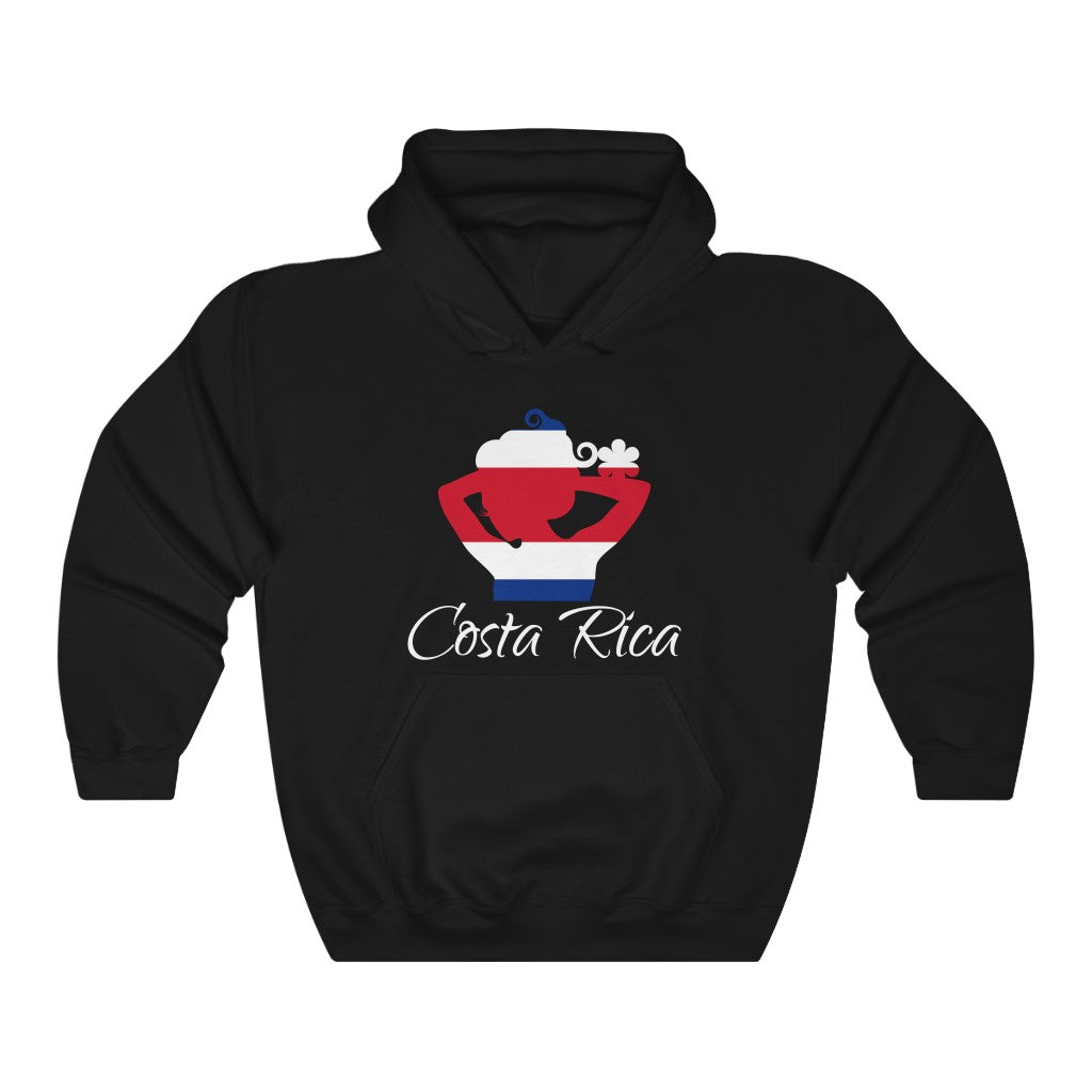 Costa Rica Lady Flag Hoodie Sweatshirt 2 - Unisex