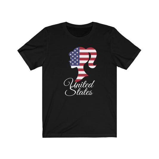 United States of America Girl Flag Premium Tee 2 - Unisex