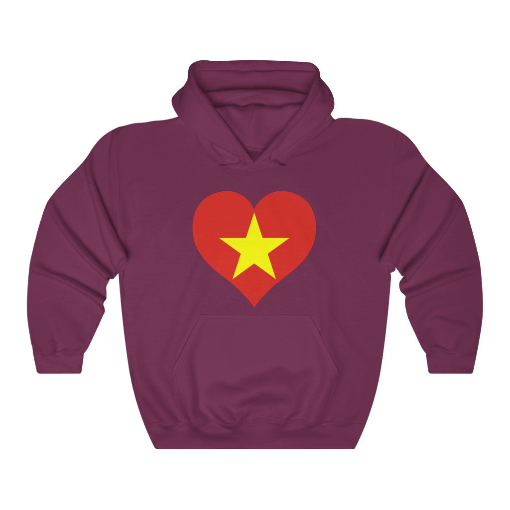 Vietnam Heart Flag Hoodie Sweatshirt - Unisex