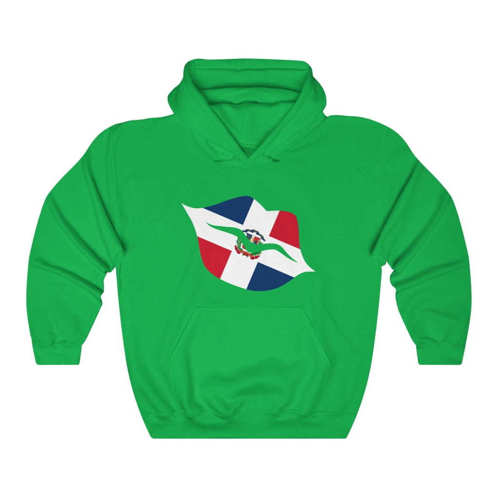 Dominican Republic Lips Flag Hoodie Sweatshirt - Unisex