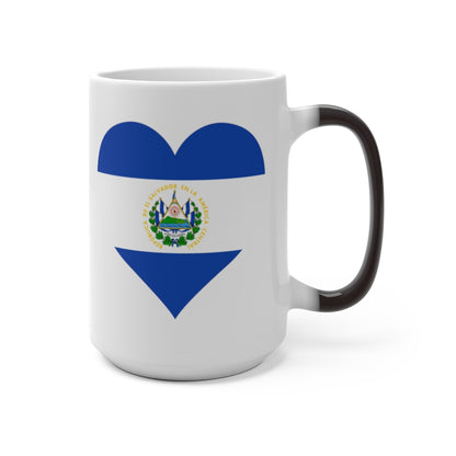 El Salvador Heart Color Changing Mug