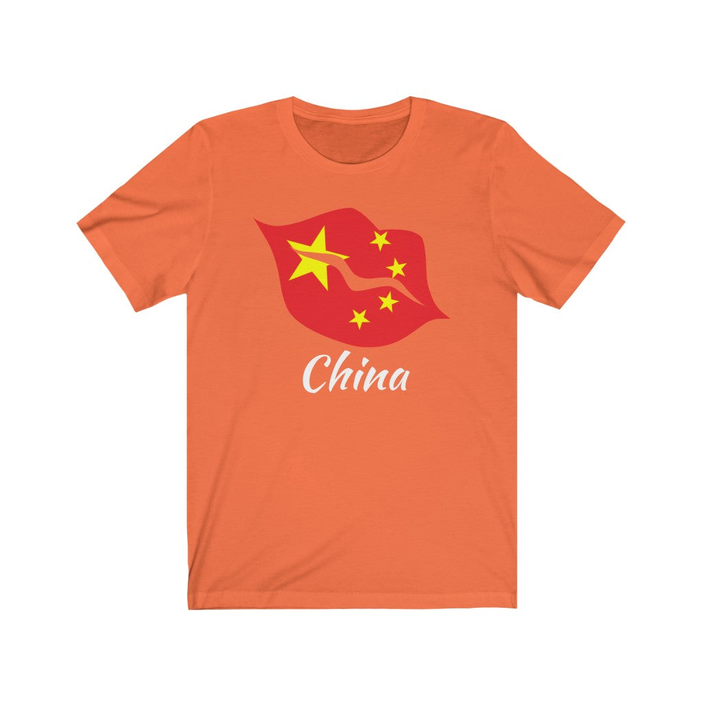 China Lips Flag Premium Tee 2 - Unisex