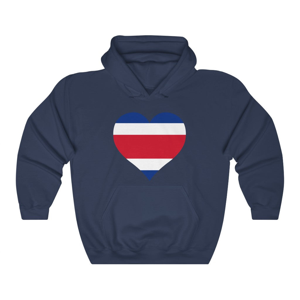 Costa Rica Heart Flag Hoodie Sweatshirt - Unisex