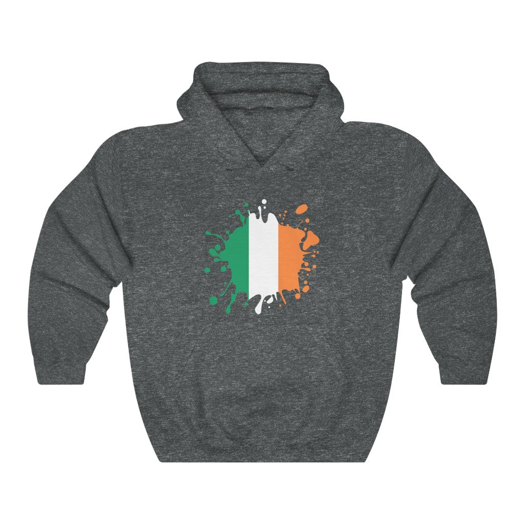 Ireland Splat Flag Hoodie Sweatshirt - Unisex