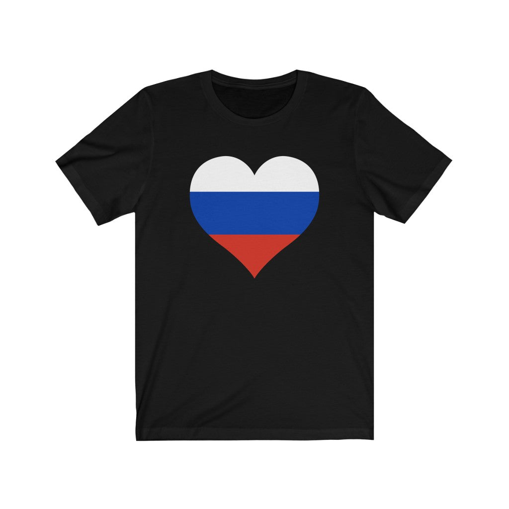 Russia Heart Flag Premium Tee - Unisex