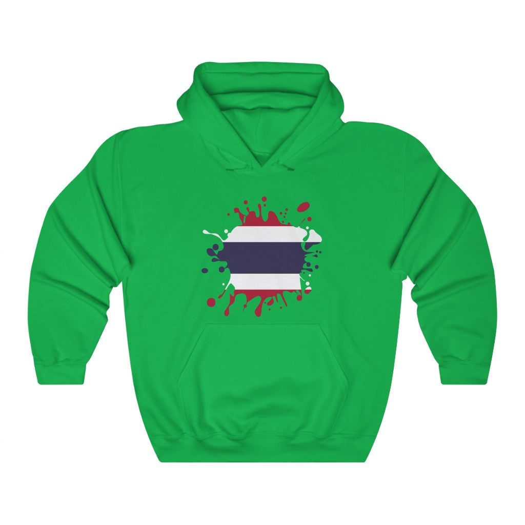 Thailand Splat Flag Hoodie Sweatshirt - Unisex