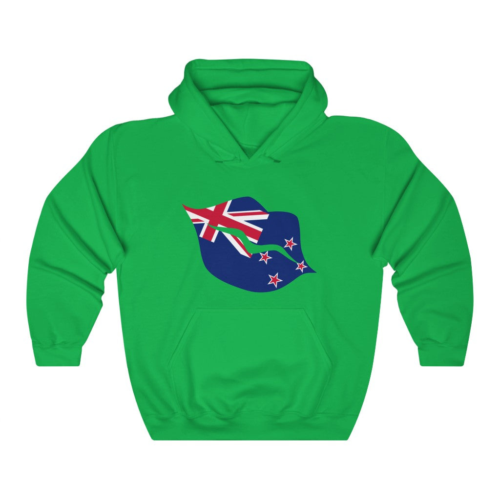 New Zealand Lips Flag Hoodie Sweatshirt - Unisex