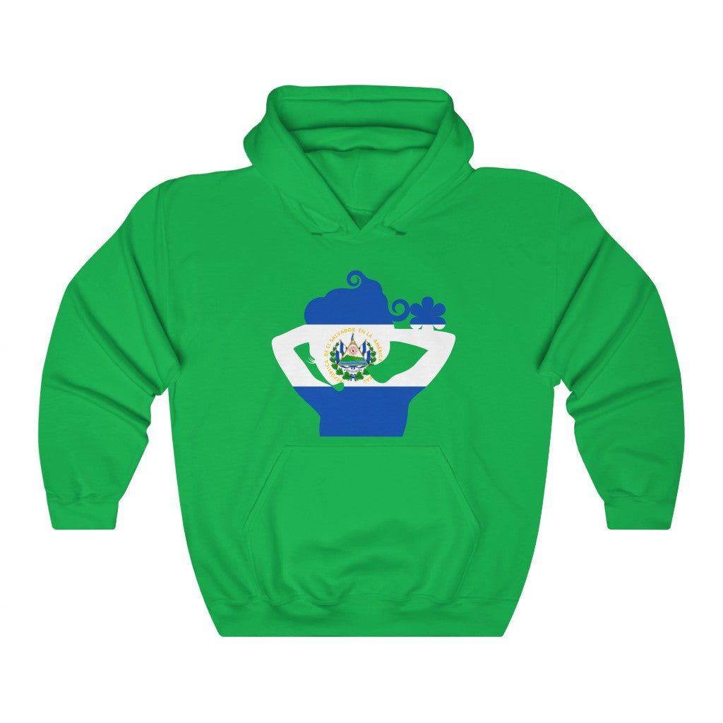 El Salvador Lady Flag Hoodie Sweatshirt - Unisex