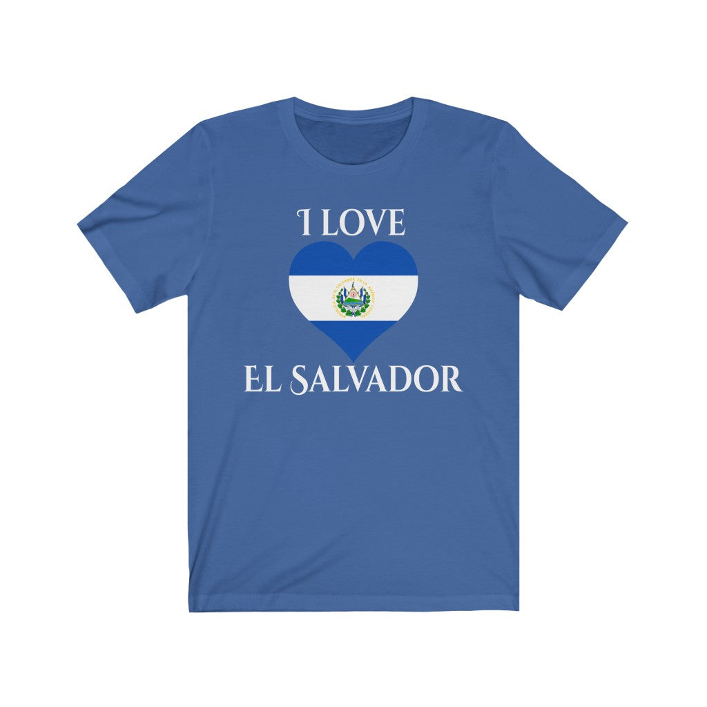 El Salvador Heart Flag Premium Tee 2 - Unisex
