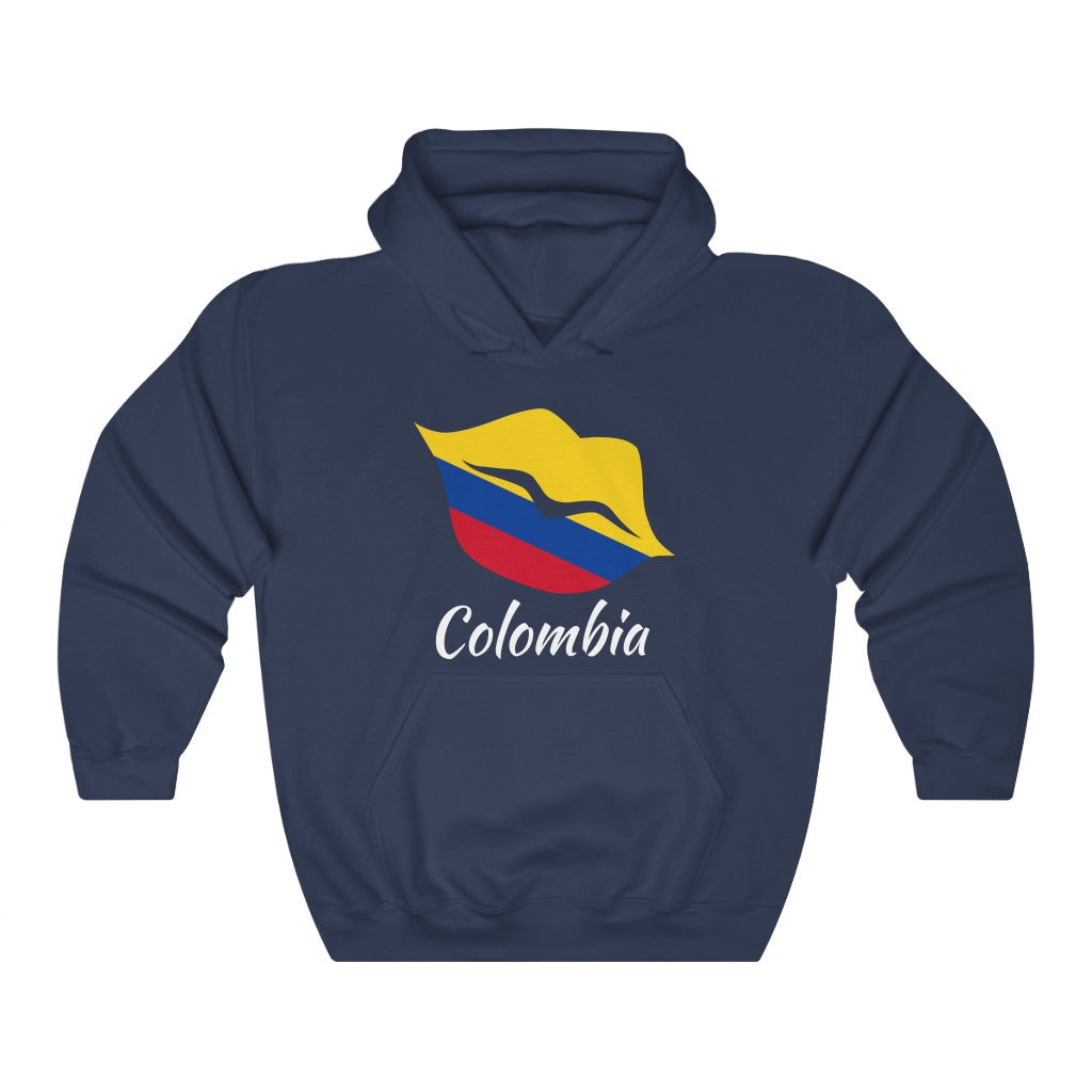 Colombia Lips Flag Hoodie Sweatshirt 2 - Unisex