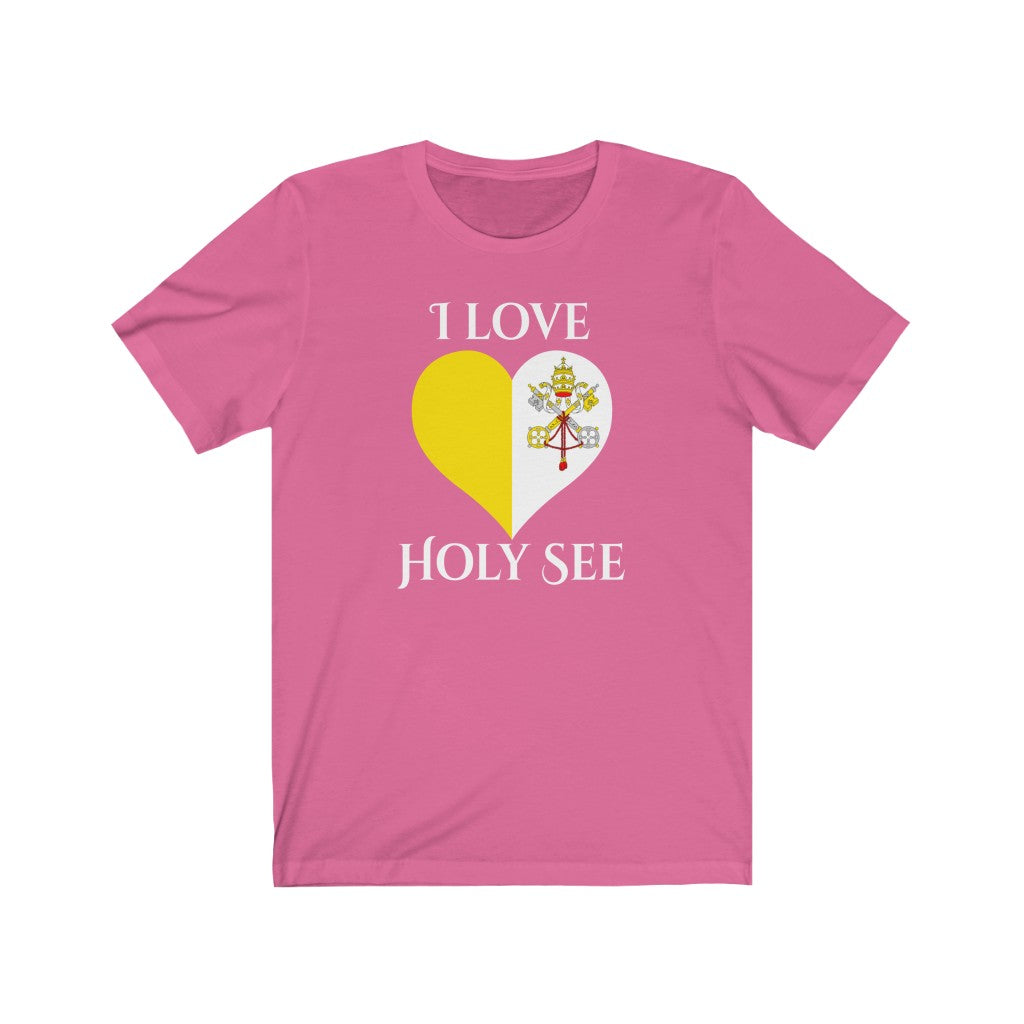 Holy See Heart Flag Premium Tee 2 - Unisex
