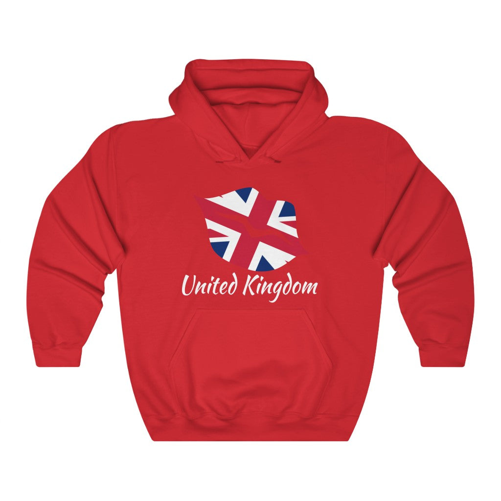 United Kingdom Lips Flag Hoodie Sweatshirt 2 - Unisex