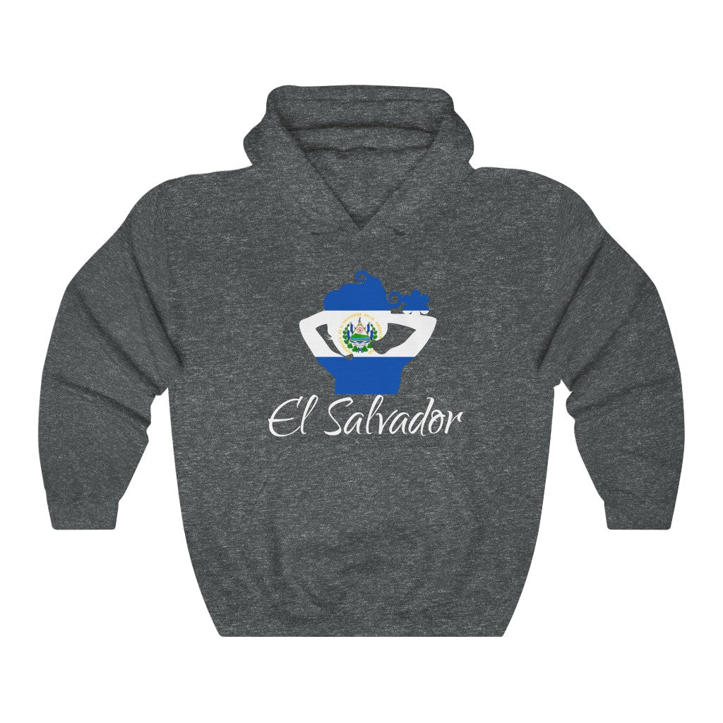 El Salvador Lady Flag Hoodie Sweatshirt 2 - Unisex