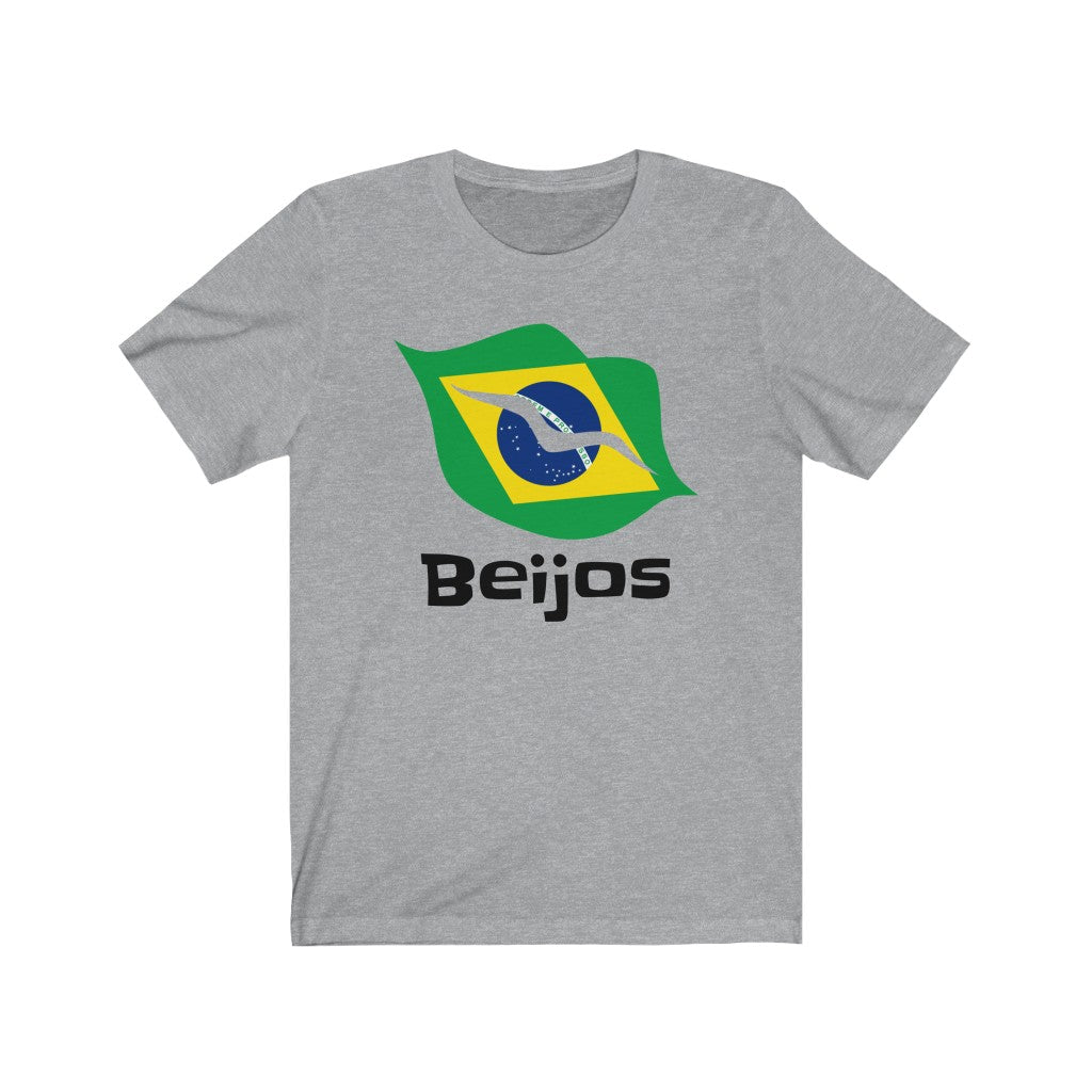 Brazil (Beijos) Lips Flag Premium Tee 1 - Unisex