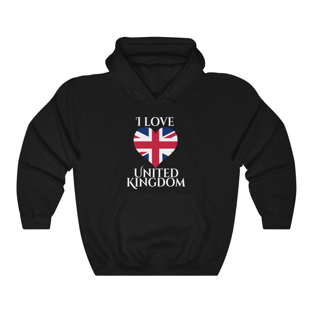 United Kingdom Heart Flag Hoodie Sweatshirt 2 - Unisex