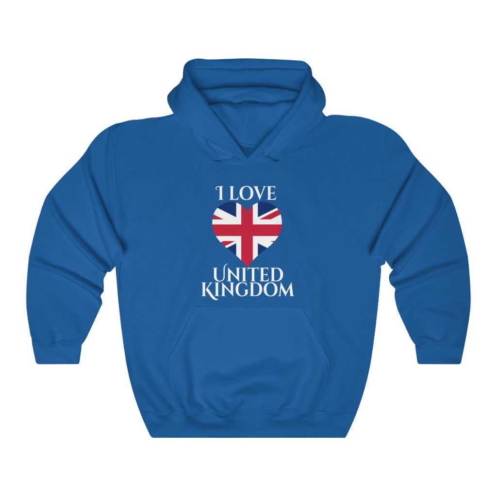 United Kingdom Heart Flag Hoodie Sweatshirt 2 - Unisex