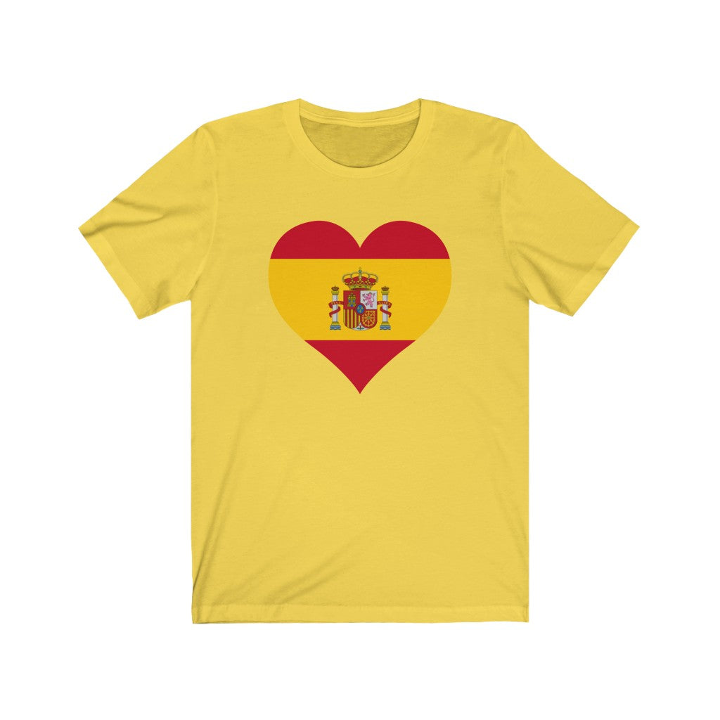 Spain Heart Flag Premium Tee - Unisex