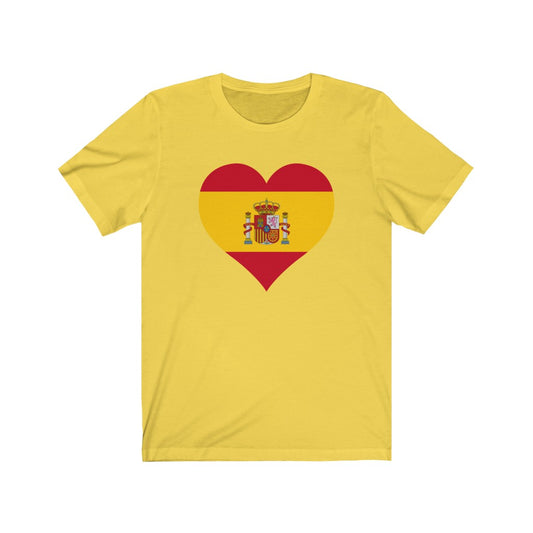 Spain Heart Flag Premium Tee - Unisex