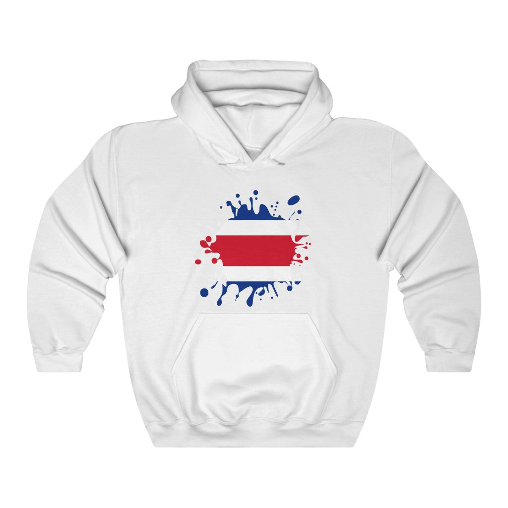 Costa Rica Splat Flag Hoodie Sweatshirt - Unisex