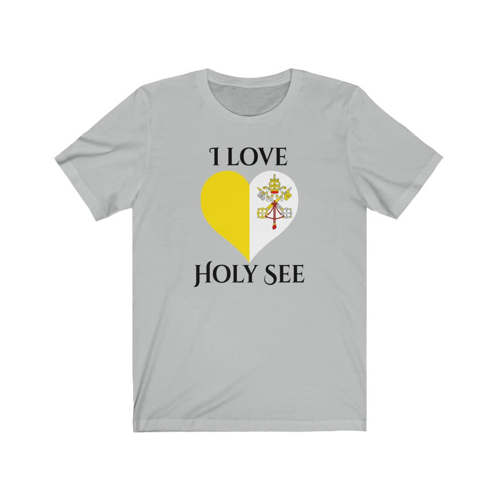 Holy See Heart Flag Premium Tee 1 - Unisex