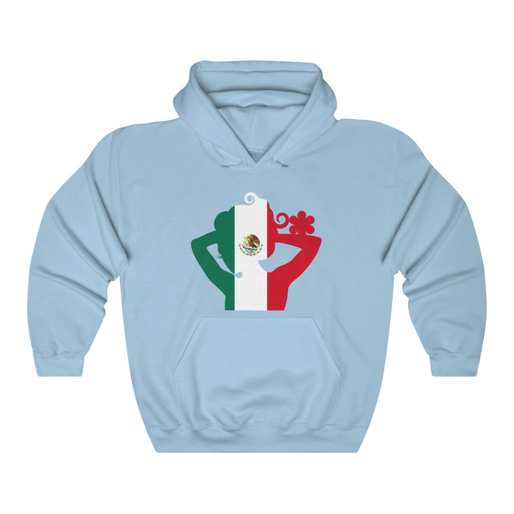 Mexico Lady Flag Hoodie Sweatshirt - Unisex