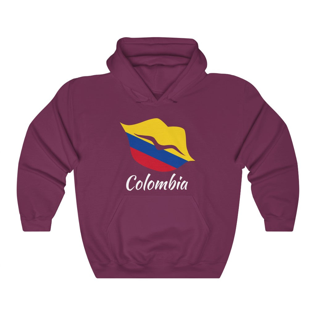 Colombia Lips Flag Hoodie Sweatshirt 2 - Unisex