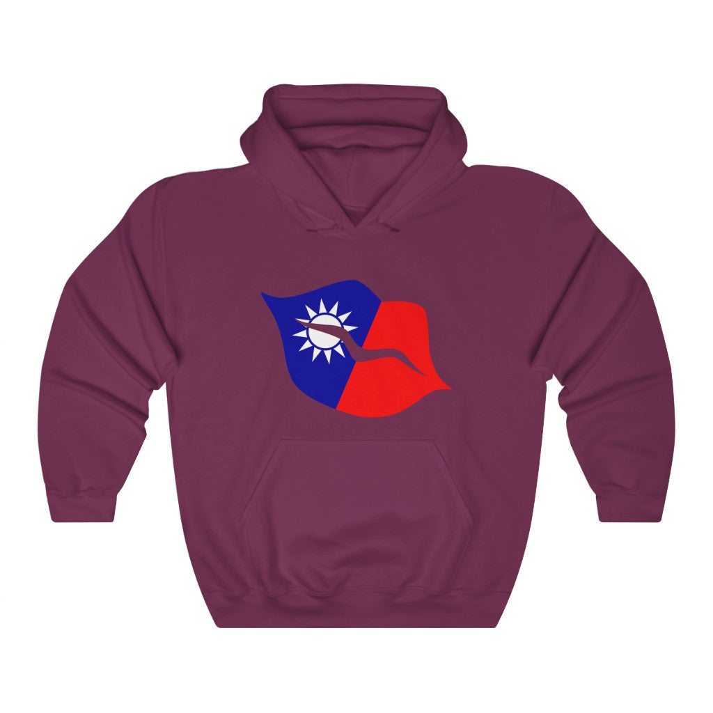 Republic of China - Taiwan Lips Flag Hoodie Sweatshirt - Unisex