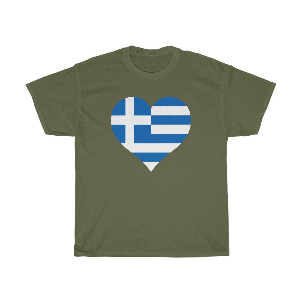 Greece Heart Flag Standard Tee - Unisex