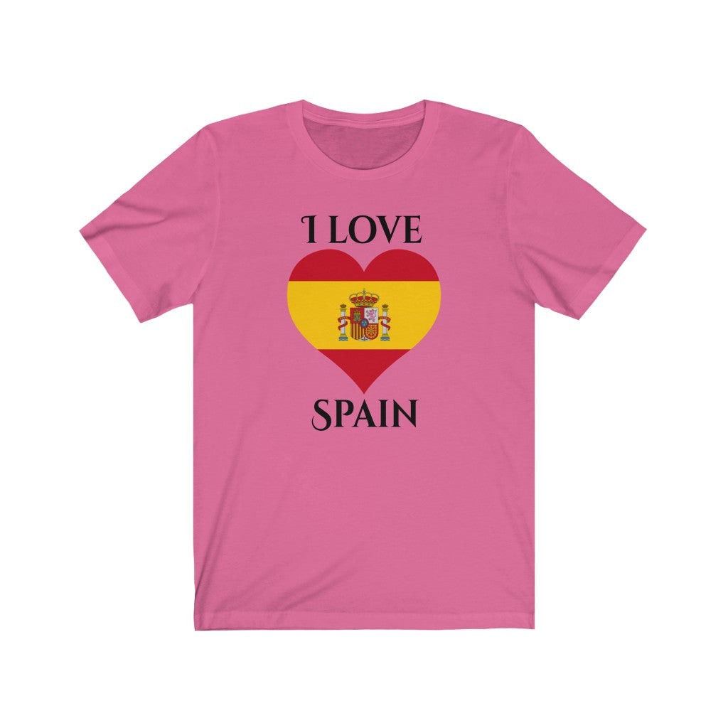 Spain Heart Flag Premium Tee 1 - Unisex