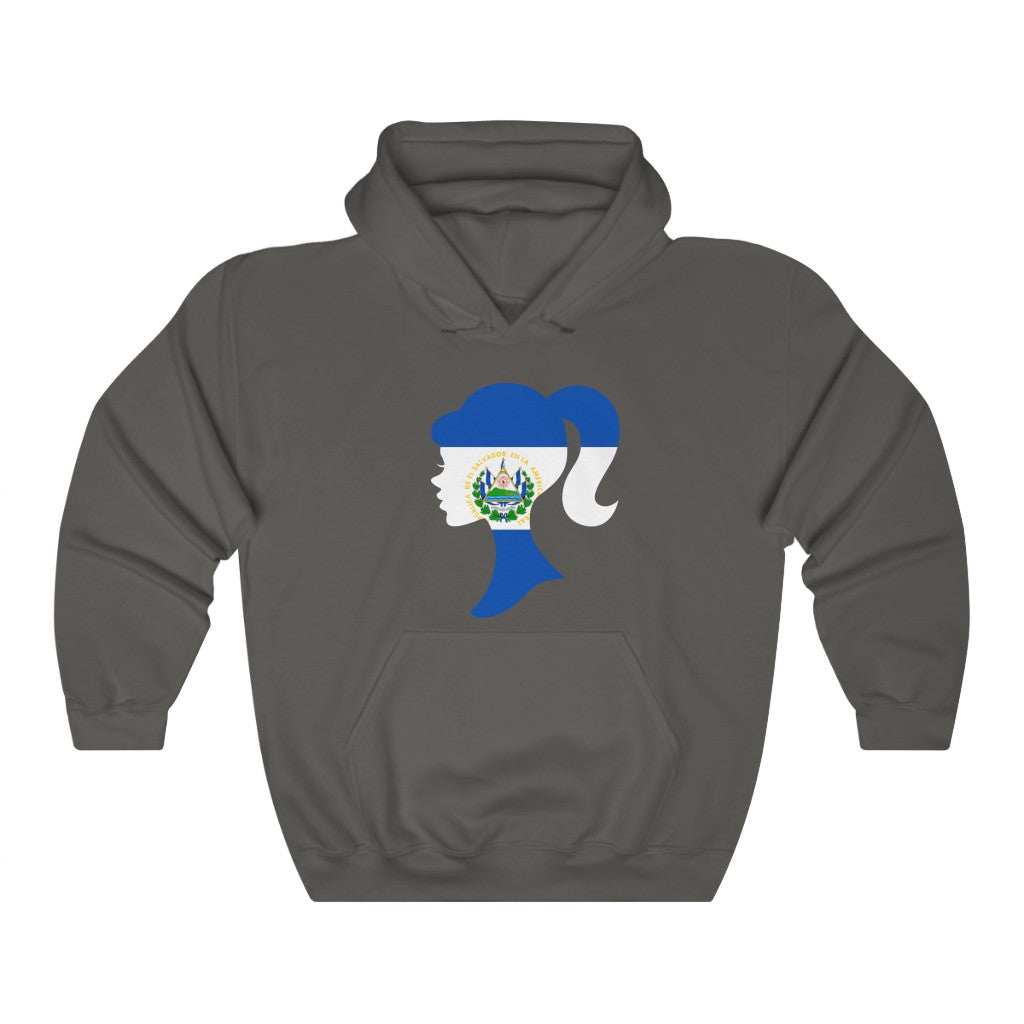 El Salvador Girl Flag Hoodie Sweatshirt - Unisex