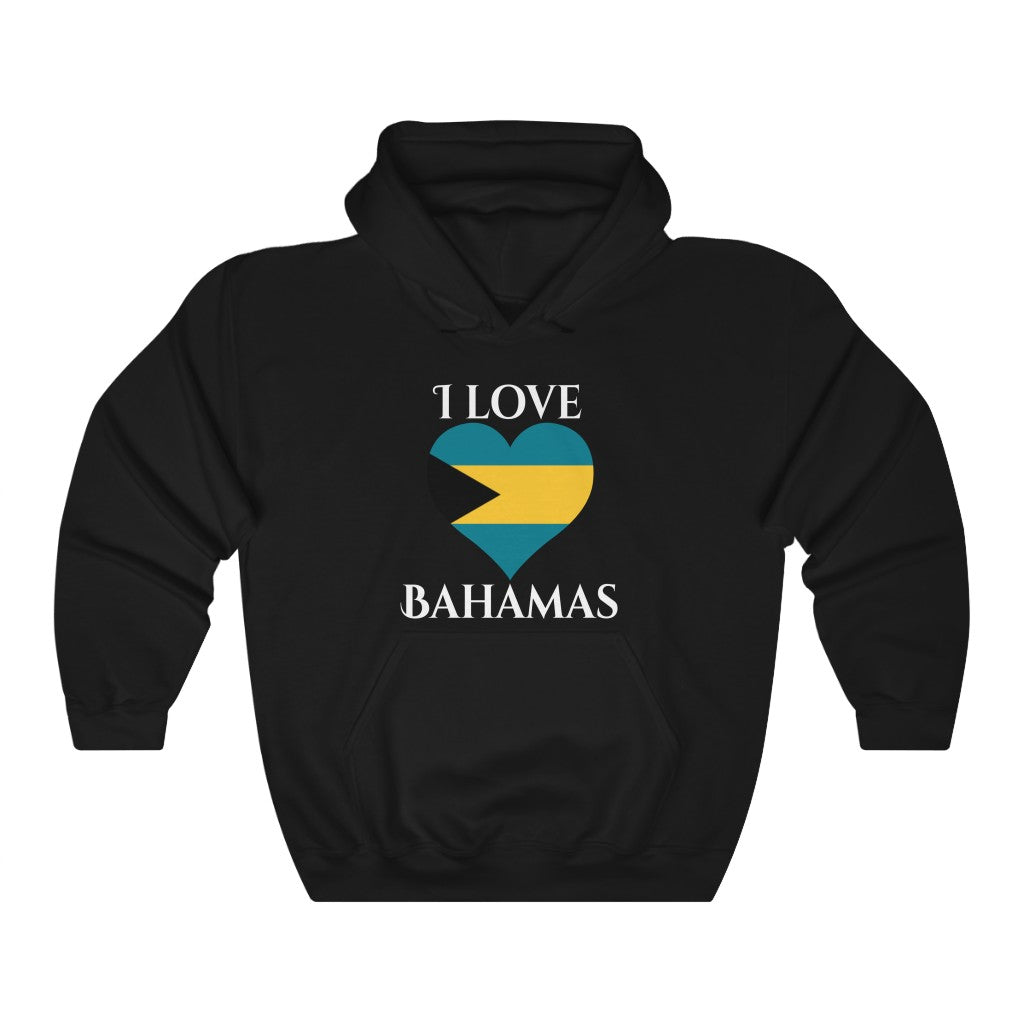 Bahamas Heart Flag Hoodie Sweatshirt 2 - Unisex