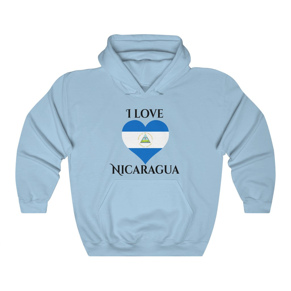 Nicaragua Heart Flag Hoodie Sweatshirt 1 - Unisex