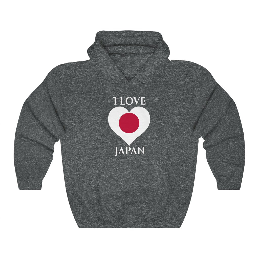 Japan Heart Flag Hoodie Sweatshirt 2 - Unisex