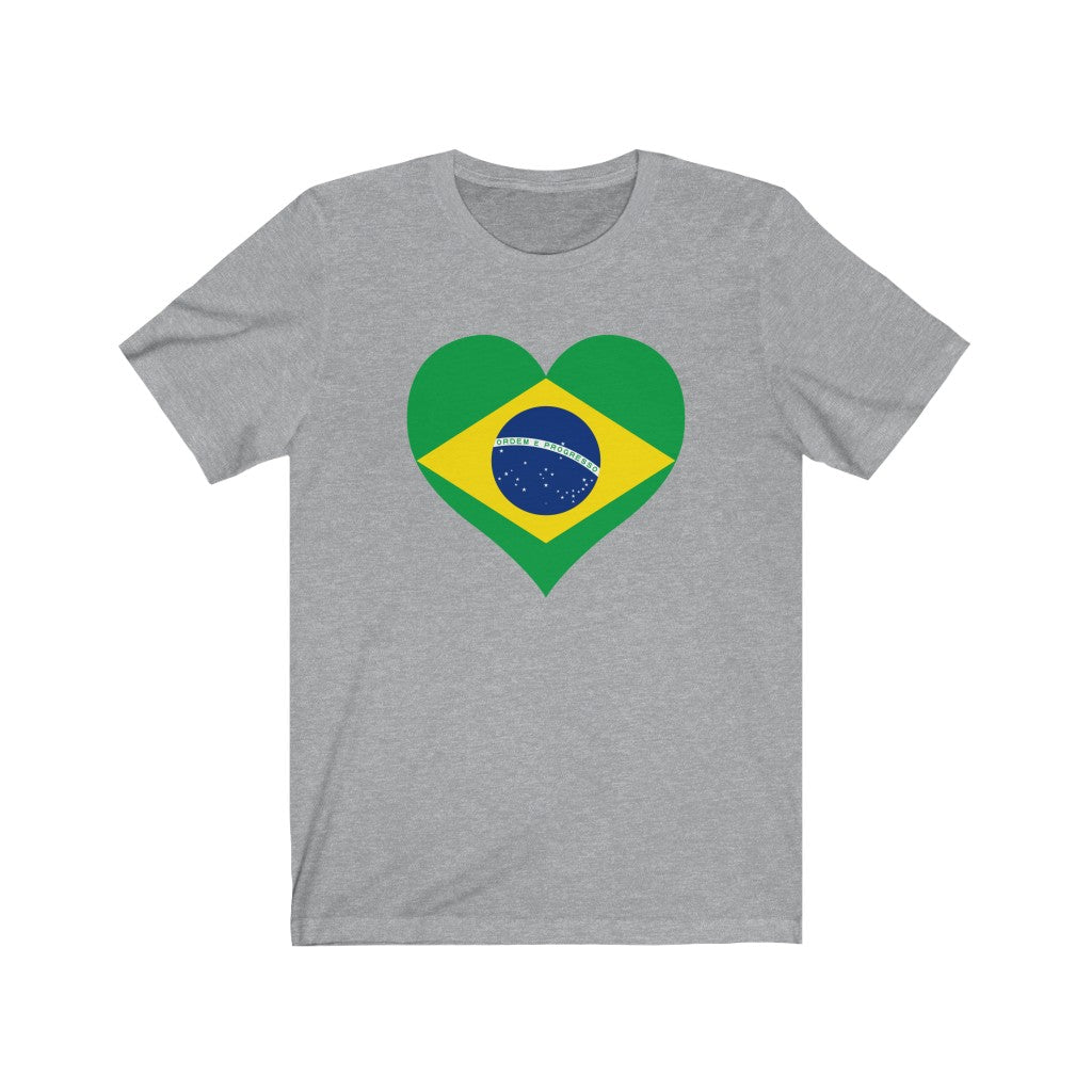 Brazil Heart Flag Premium Tee - Unisex