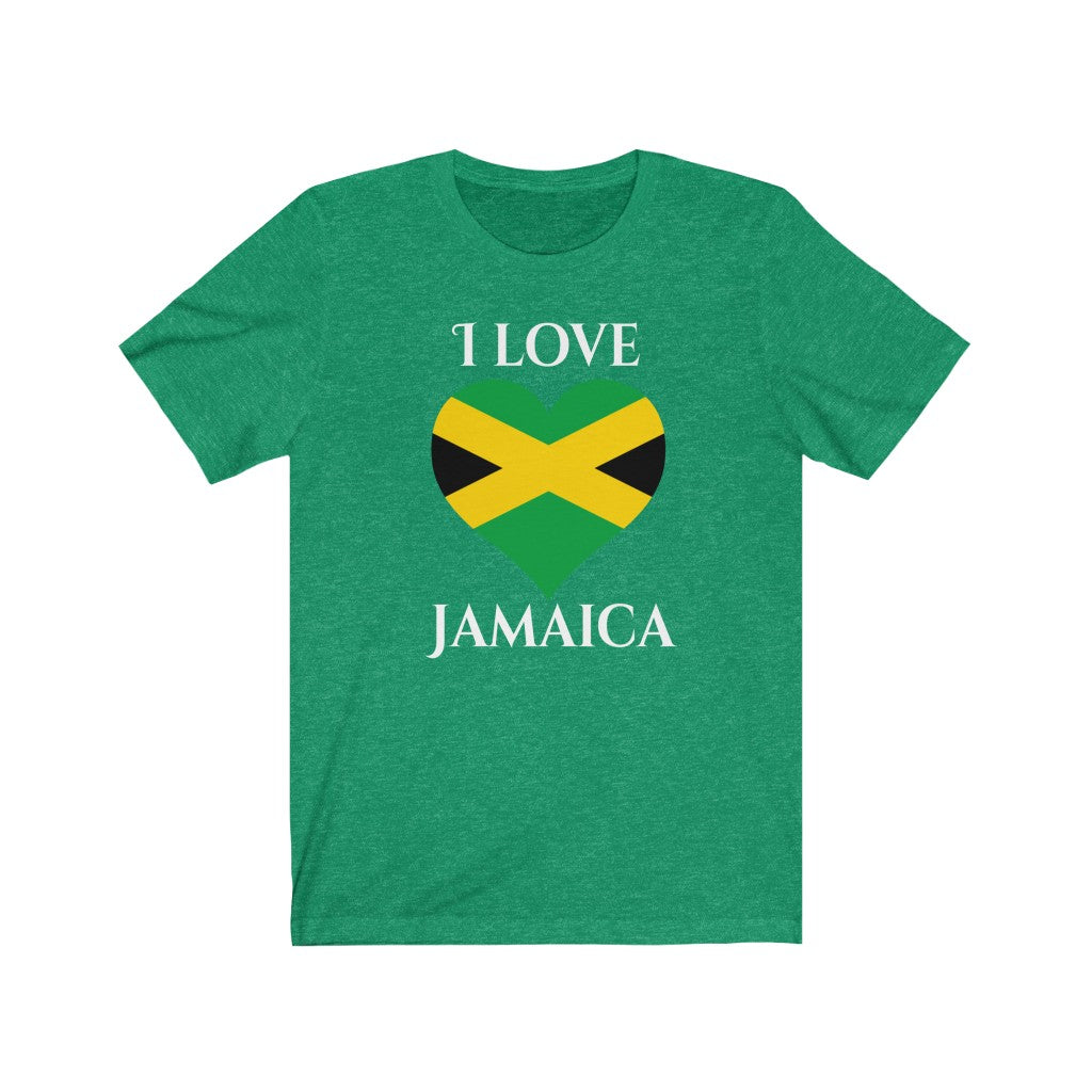 Jamaica Heart Flag Premium Tee 2 - Unisex