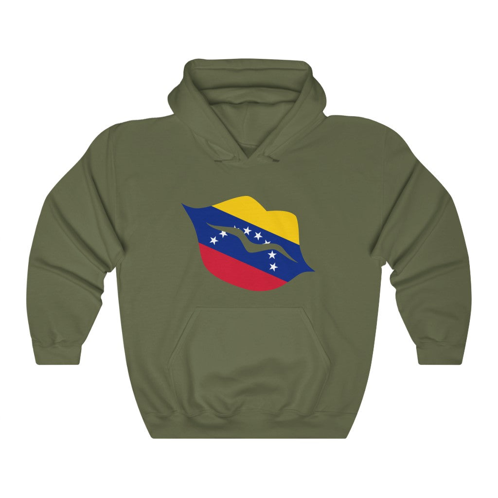 Venezuela Lips Flag Hoodie Sweatshirt - Unisex