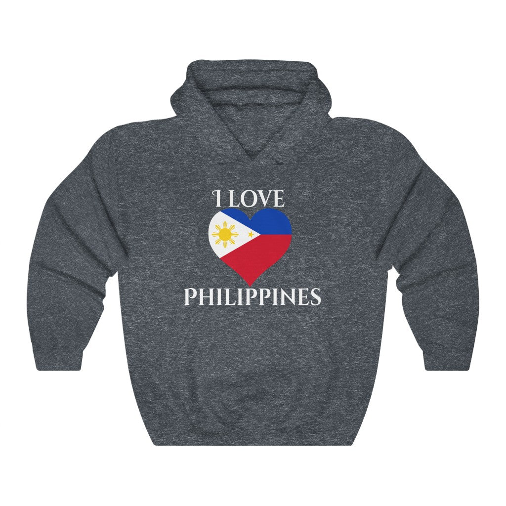 Philippines Heart Flag Hoodie Sweatshirt 2 - Unisex
