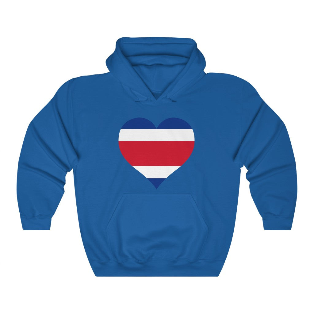 Costa Rica Heart Flag Hoodie Sweatshirt - Unisex