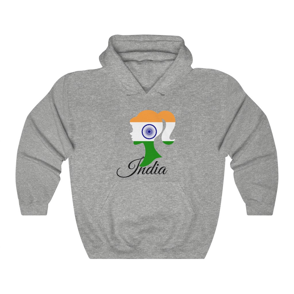India Girl Flag Hoodie Sweatshirt 1 - Unisex